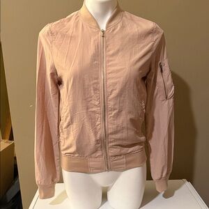 Zara Light Pink Bomber Jacket. Dusty pink